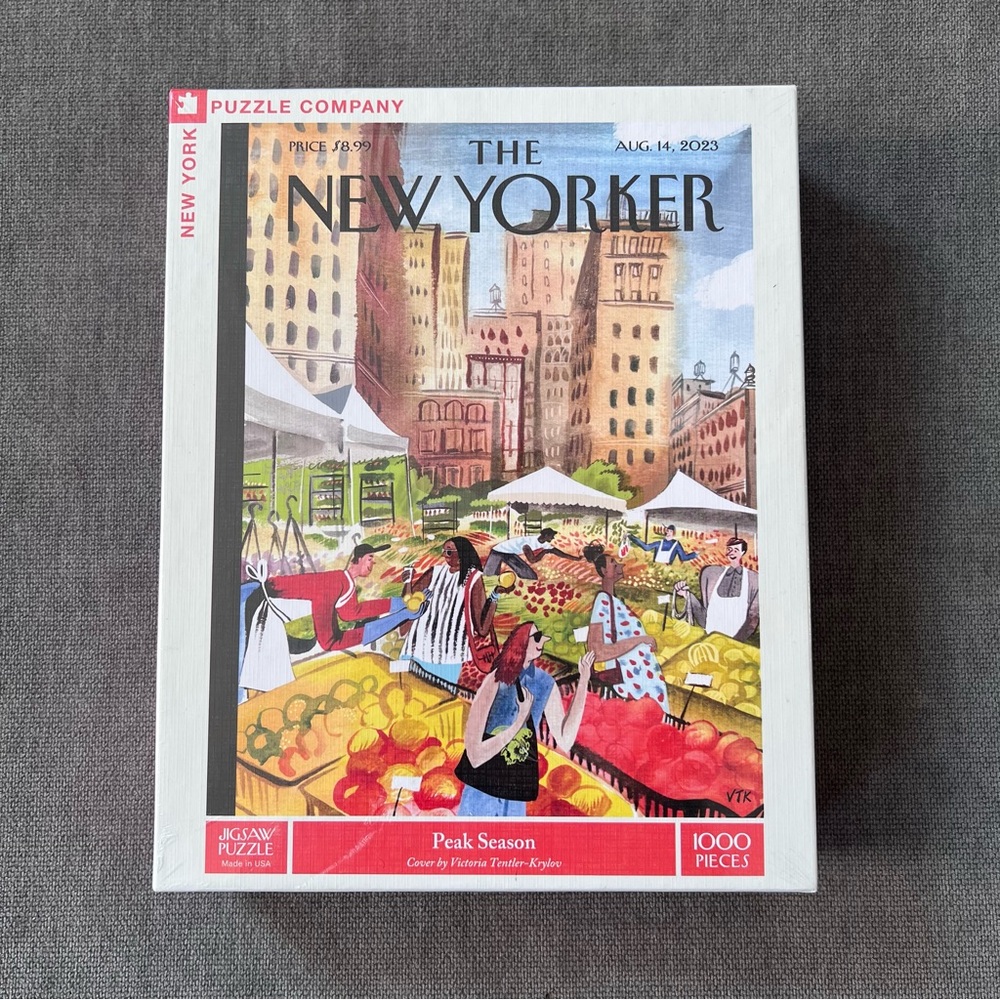 NWT New Yorker Peak Season Puzzle Farmers Market 1000 pieces
